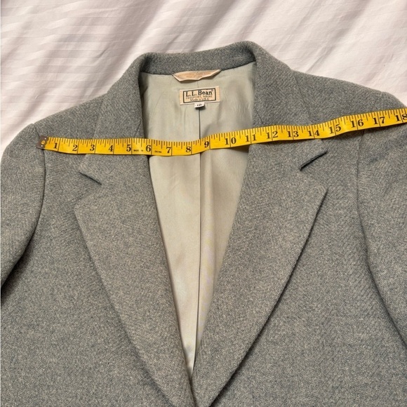 Vintage LL Bean Mint Green Wool One Button Blazer Suit Jacket Size 10 - Picture 11 of 16
